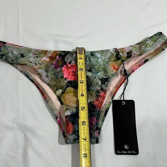 Wildfox Swim Floral Print Bikini Bottoms New Size See Measurements - Picture 10 of 10
